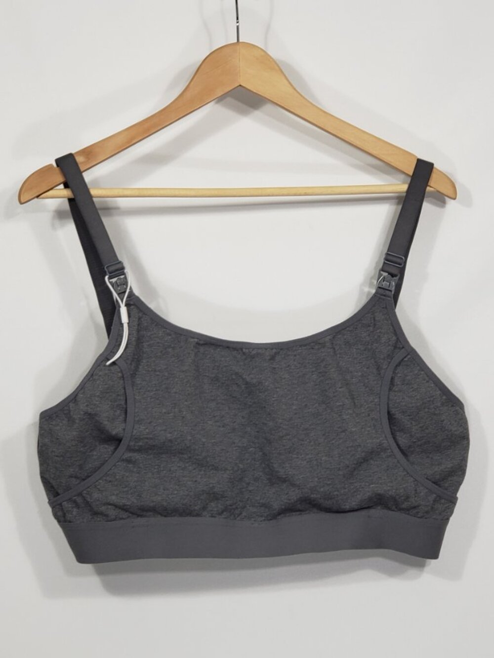 Momcozy  Grey  Adjustable Strap Nursing Pumping Bra  Motherhood Postpartum  2XL